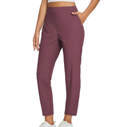 ⏰Nur noch heute 50% Rabatt!🔥Damen High-Waist Stretch-Hose mit sicheren Reißverschluss-Taschen, figurschmeichelnder Cropped-Schnitt für Büro, Sport & Alltag ✨-17