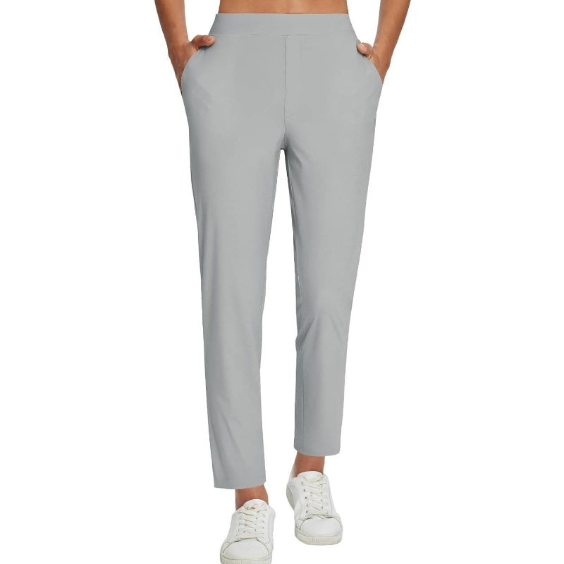 ⏰Nur noch heute 50% Rabatt!🔥Damen High-Waist Stretch-Hose mit sicheren Reißverschluss-Taschen, figurschmeichelnder Cropped-Schnitt für Büro, Sport & Alltag ✨-14