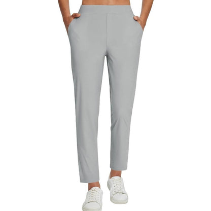 ⏰Nur noch heute 50% Rabatt!🔥Damen High-Waist Stretch-Hose mit sicheren Reißverschluss-Taschen, figurschmeichelnder Cropped-Schnitt für Büro, Sport & Alltag ✨-14