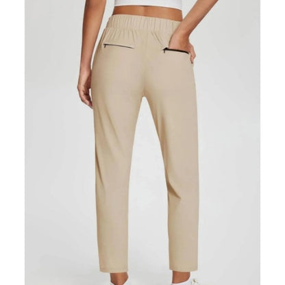 ⏰Nur noch heute 50% Rabatt!🔥Damen High-Waist Stretch-Hose mit sicheren Reißverschluss-Taschen, figurschmeichelnder Cropped-Schnitt für Büro, Sport & Alltag ✨-12