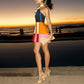 Women’s Fashion Print Halter Mini Dress-1
