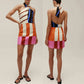 Women’s Fashion Print Halter Mini Dress-2