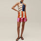 Women’s Fashion Print Halter Mini Dress-3