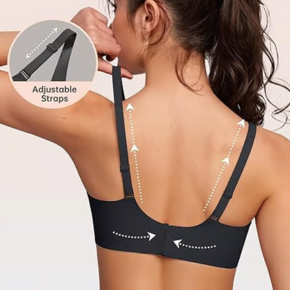 👙 50% RABATT! 💕 Nahtloser kabelloser Push-up-BH für Damen – Tiefes V, unsichtbar & bequem – Perfekt unter tief ausgeschnittenen oder engen Oberteilen – natürliches Dekolleté ohne Bügel ✨🌸