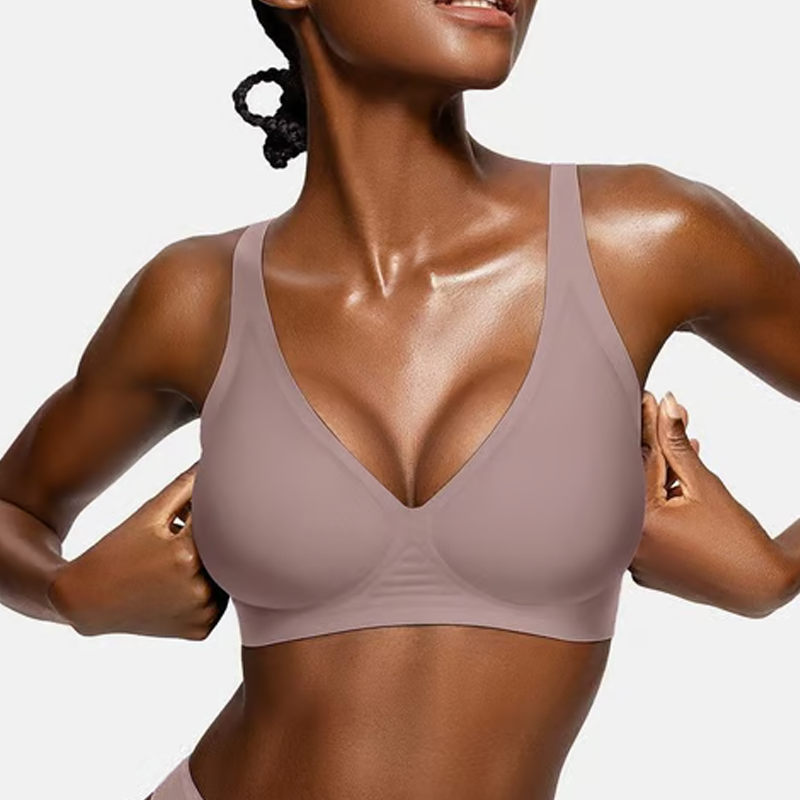 👙 50% RABATT! 💕 Nahtloser kabelloser Push-up-BH für Damen – Tiefes V, unsichtbar & bequem – Perfekt unter tief ausgeschnittenen oder engen Oberteilen – natürliches Dekolleté ohne Bügel ✨🌸