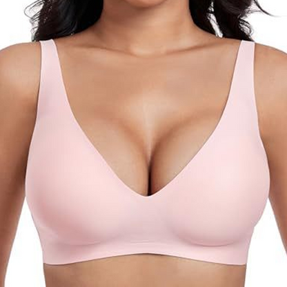 👙 50% RABATT! 💕 Nahtloser kabelloser Push-up-BH für Damen – Tiefes V, unsichtbar & bequem – Perfekt unter tief ausgeschnittenen oder engen Oberteilen – natürliches Dekolleté ohne Bügel ✨🌸