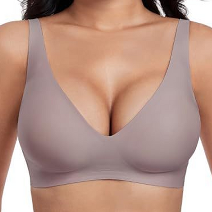 👙 50% RABATT! 💕 Nahtloser kabelloser Push-up-BH für Damen – Tiefes V, unsichtbar & bequem – Perfekt unter tief ausgeschnittenen oder engen Oberteilen – natürliches Dekolleté ohne Bügel ✨🌸