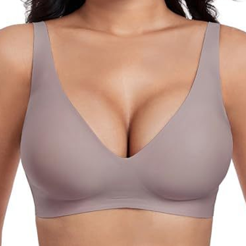 👙 50% RABATT! 💕 Nahtloser kabelloser Push-up-BH für Damen – Tiefes V, unsichtbar & bequem – Perfekt unter tief ausgeschnittenen oder engen Oberteilen – natürliches Dekolleté ohne Bügel ✨🌸