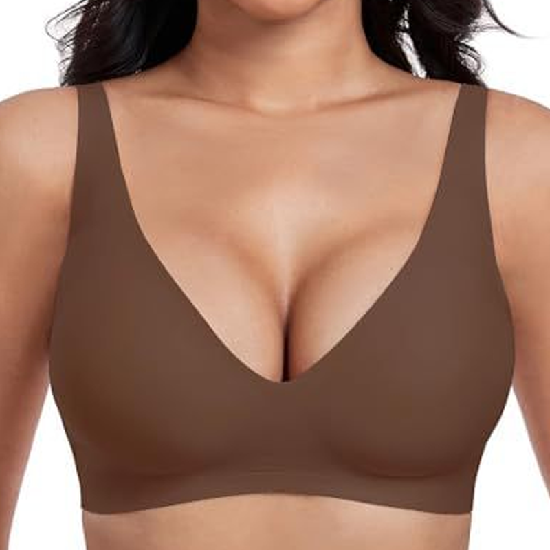 👙 50% RABATT! 💕 Nahtloser kabelloser Push-up-BH für Damen – Tiefes V, unsichtbar & bequem – Perfekt unter tief ausgeschnittenen oder engen Oberteilen – natürliches Dekolleté ohne Bügel ✨🌸