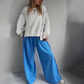 Women’s Casual Set - Spliced Top & Drawstring Pants-3