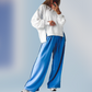 Women’s Casual Set - Spliced Top & Drawstring Pants-4