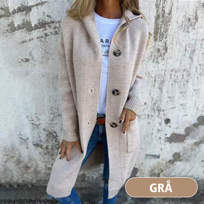 💕Herbst Heißer Verkauf Alle-Spiel frauen Taste Kapuze Strickjacke-2