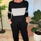 Women's Casual Color Blocking Tops ＆ Pants 2-Piece Set-2