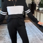 Women's Casual Color Blocking Tops ＆ Pants 2-Piece Set-7