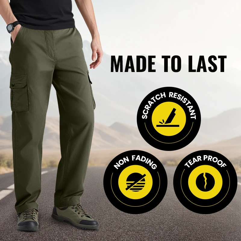 👖🏃 Herren-Cargohose mit mehreren Taschen – atmungsaktives Material und moderner Schnitt für Outdoor- oder Stadtaktivitäten 🏙️📦-1