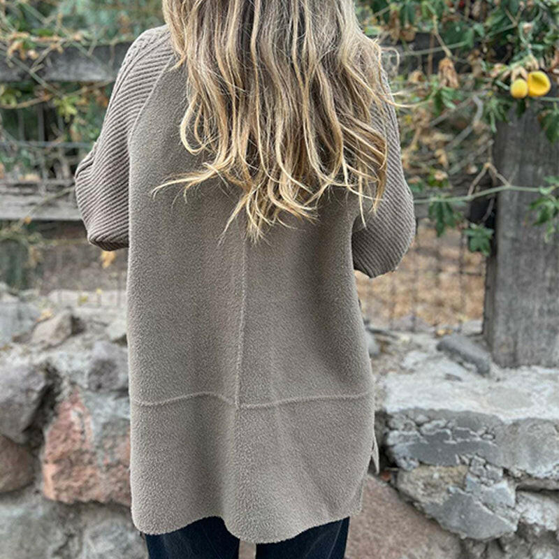 ❄️🍂 Neuer mittellanger Damenmantel mit doppelreihigem Reverskragen, gefertigt aus doppelseitigem Tweed.-6