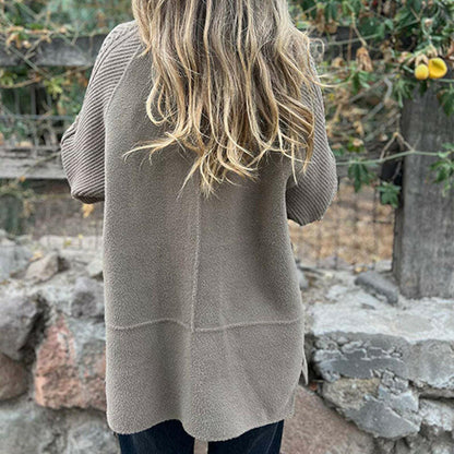 ❄️🍂 Neuer mittellanger Damenmantel mit doppelreihigem Reverskragen, gefertigt aus doppelseitigem Tweed.-6