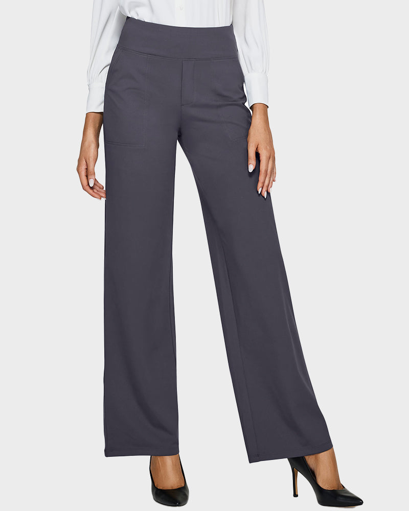 💖LAST-DAY-AKTION – 50 % RABATT 💖 Lässige Yoga-Hose mit weitem Bein für Damen mit hoher Taille und Stretch-3