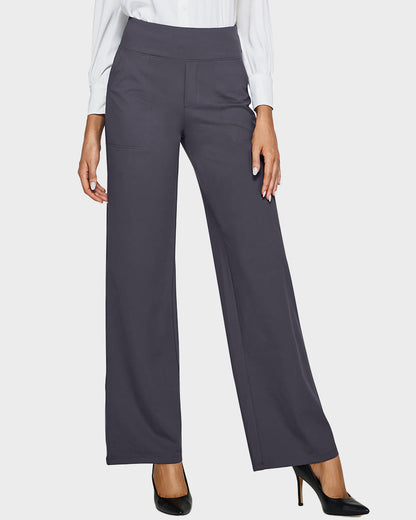 💖LAST-DAY-AKTION – 50 % RABATT 💖 Lässige Yoga-Hose mit weitem Bein für Damen mit hoher Taille und Stretch-3