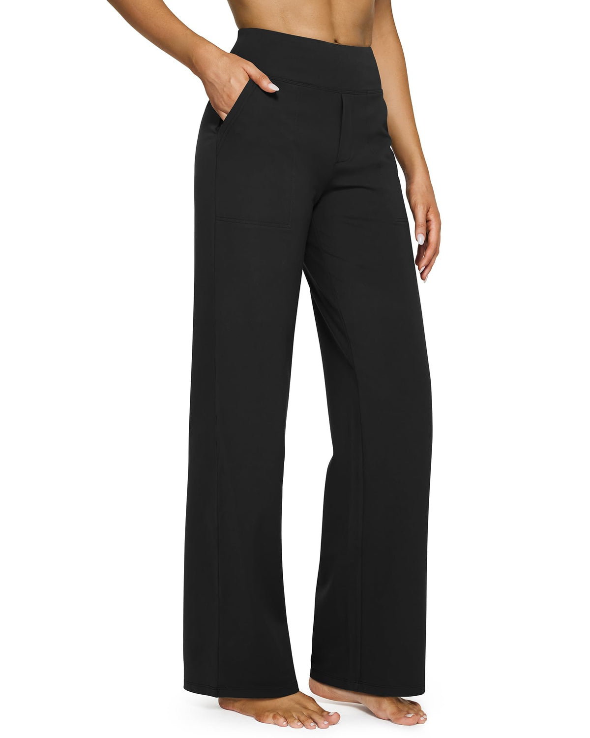 💖LAST-DAY-AKTION – 50 % RABATT 💖 Lässige Yoga-Hose mit weitem Bein für Damen mit hoher Taille und Stretch-6
