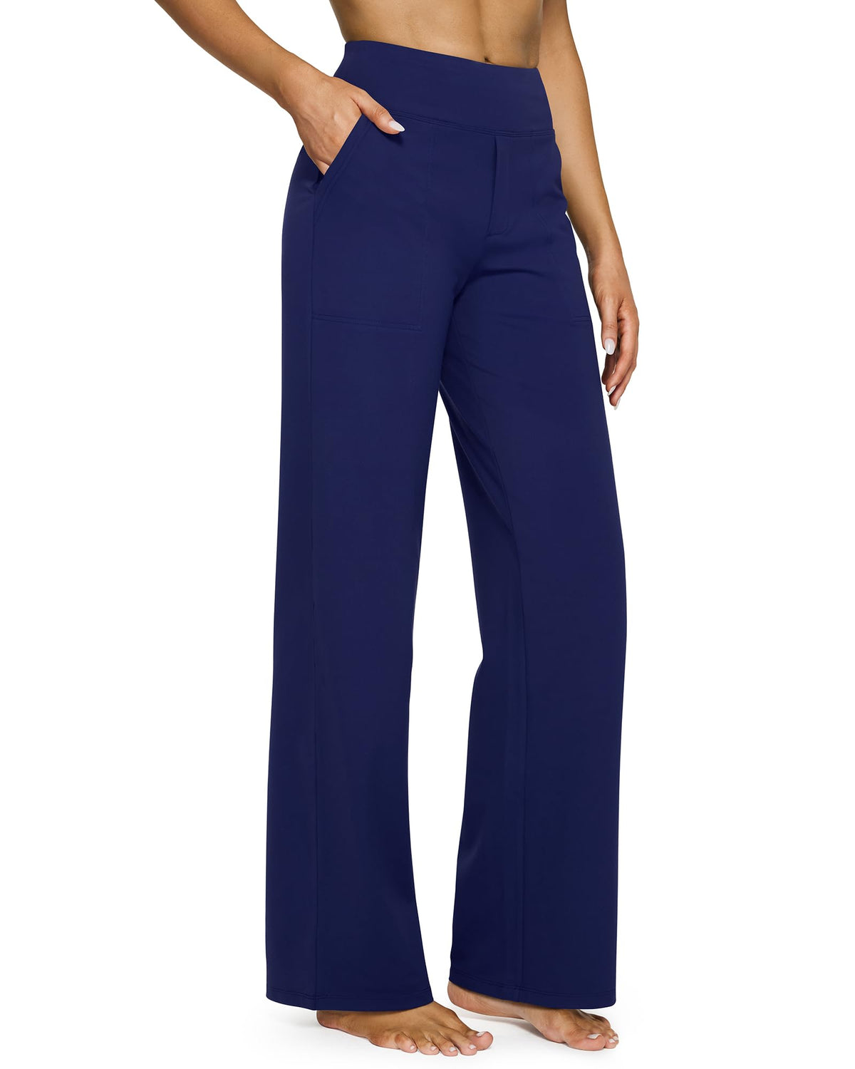 💖LAST-DAY-AKTION – 50 % RABATT 💖 Lässige Yoga-Hose mit weitem Bein für Damen mit hoher Taille und Stretch-5