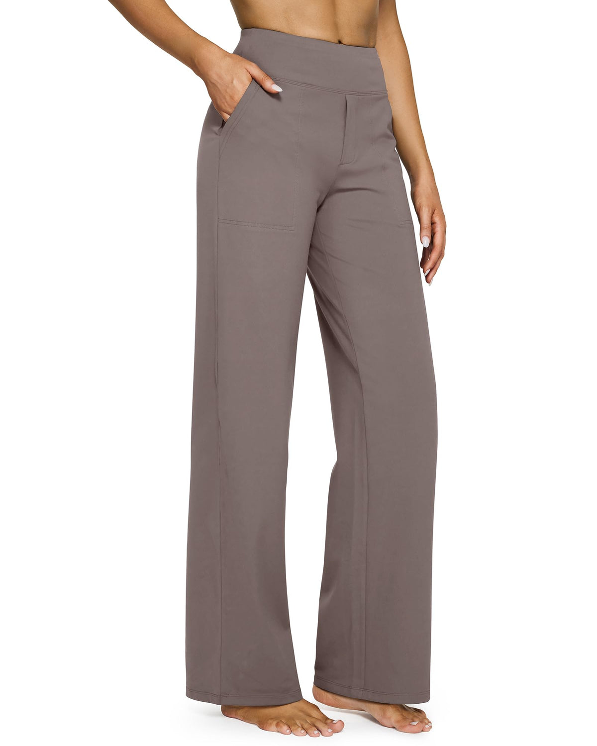 💖LAST-DAY-AKTION – 50 % RABATT 💖 Lässige Yoga-Hose mit weitem Bein für Damen mit hoher Taille und Stretch-7