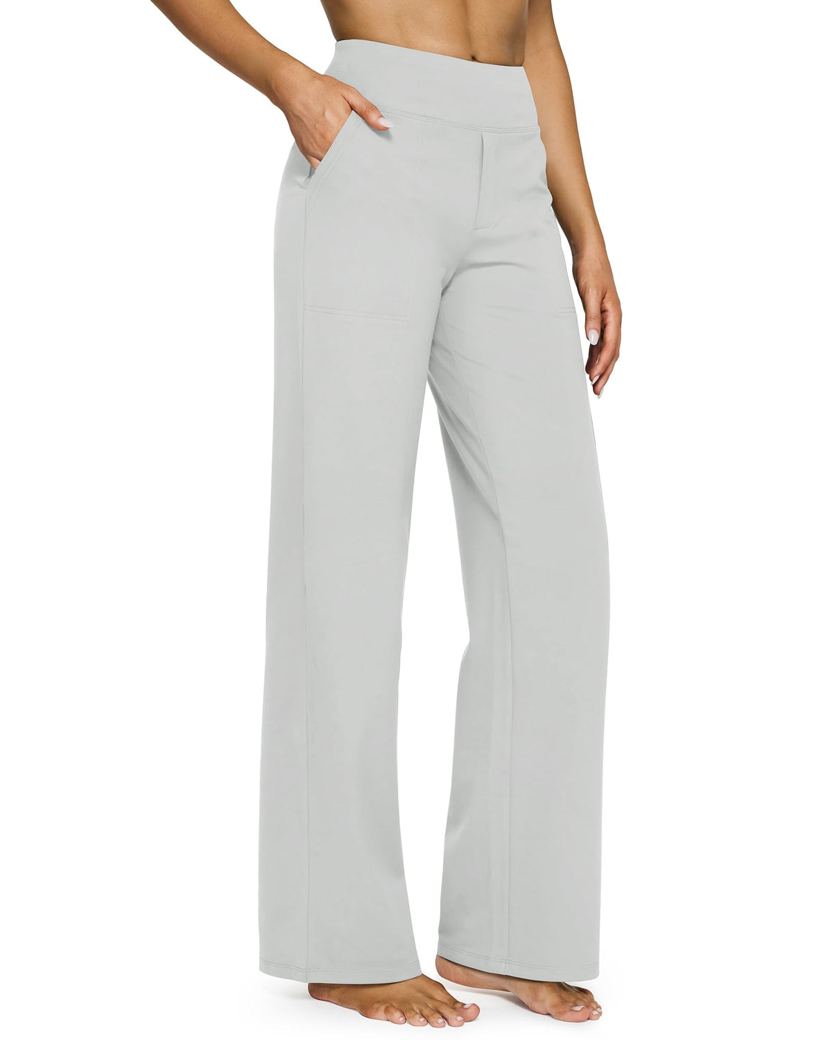 💖LAST-DAY-AKTION – 50 % RABATT 💖 Lässige Yoga-Hose mit weitem Bein für Damen mit hoher Taille und Stretch-11