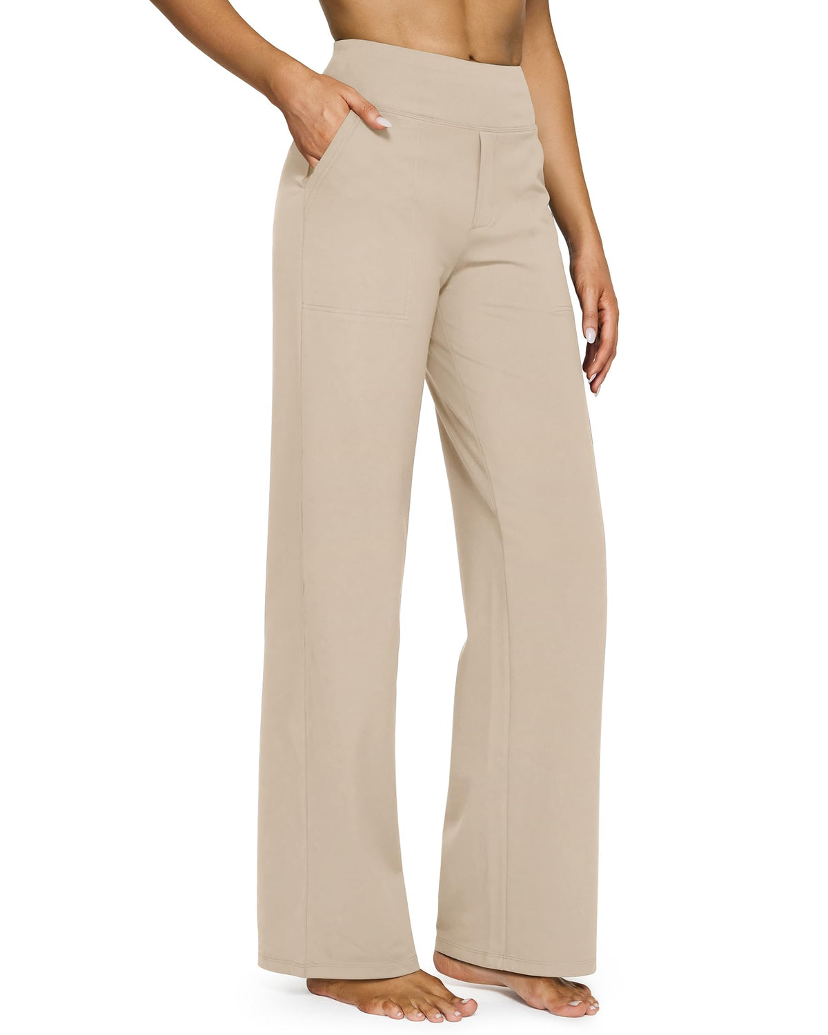 💖LAST-DAY-AKTION – 50 % RABATT 💖 Lässige Yoga-Hose mit weitem Bein für Damen mit hoher Taille und Stretch-12