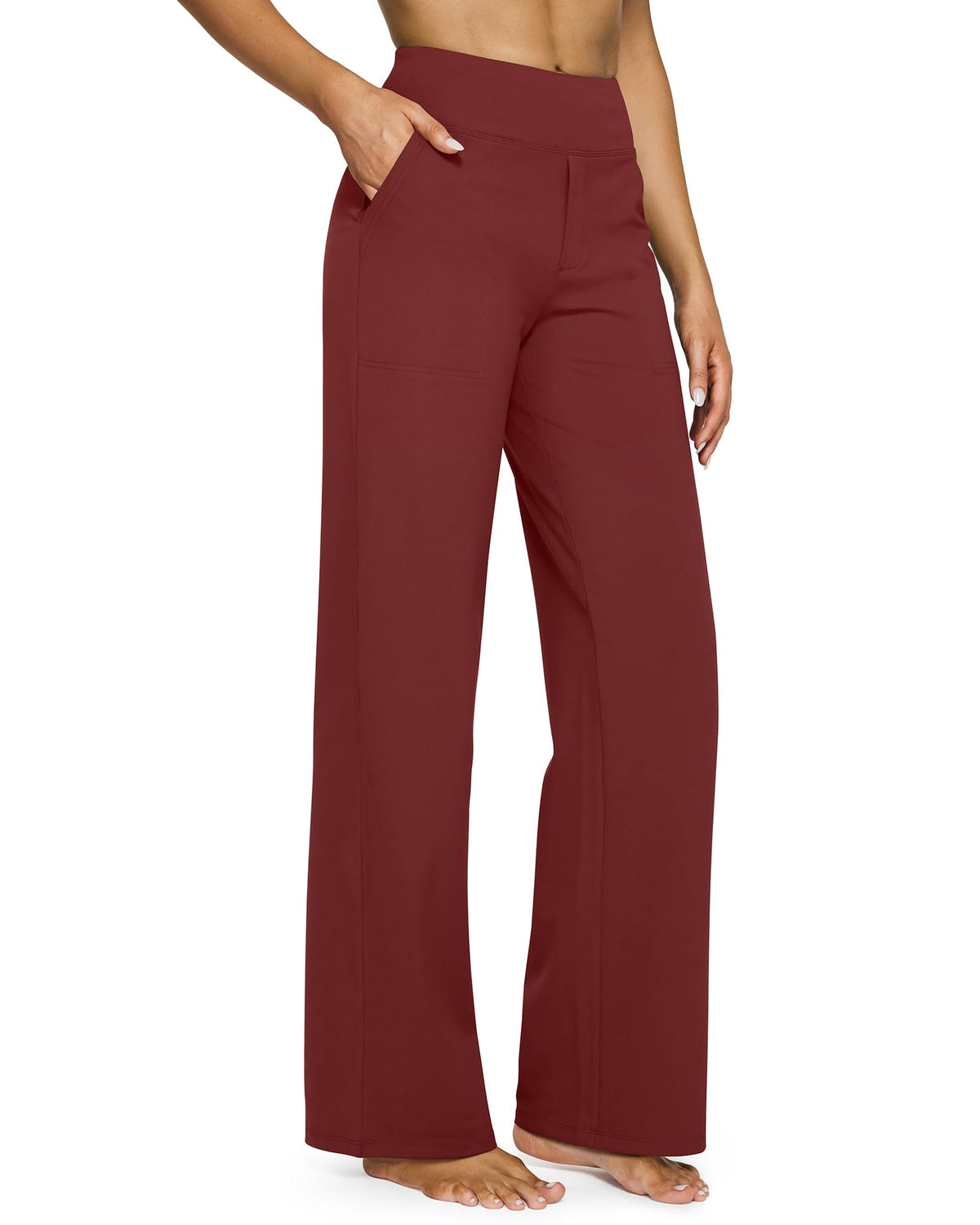 💖LAST-DAY-AKTION – 50 % RABATT 💖 Lässige Yoga-Hose mit weitem Bein für Damen mit hoher Taille und Stretch-13