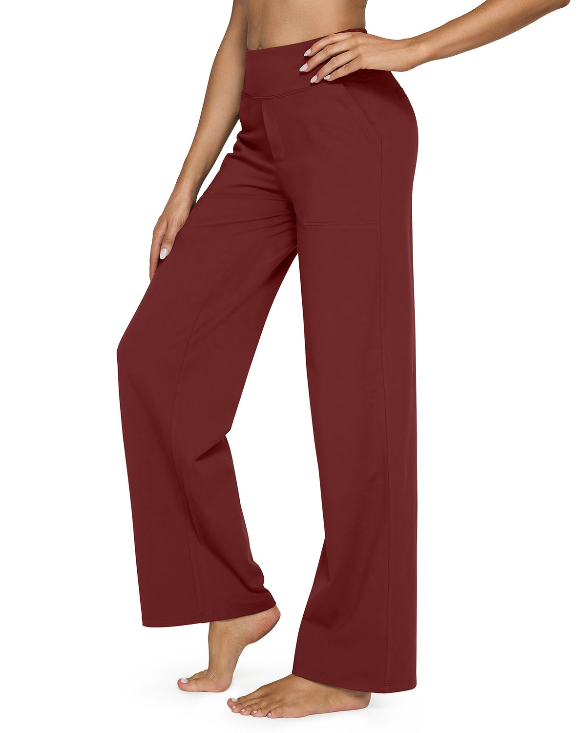 💖LAST-DAY-AKTION – 50 % RABATT 💖 Lässige Yoga-Hose mit weitem Bein für Damen mit hoher Taille und Stretch-15