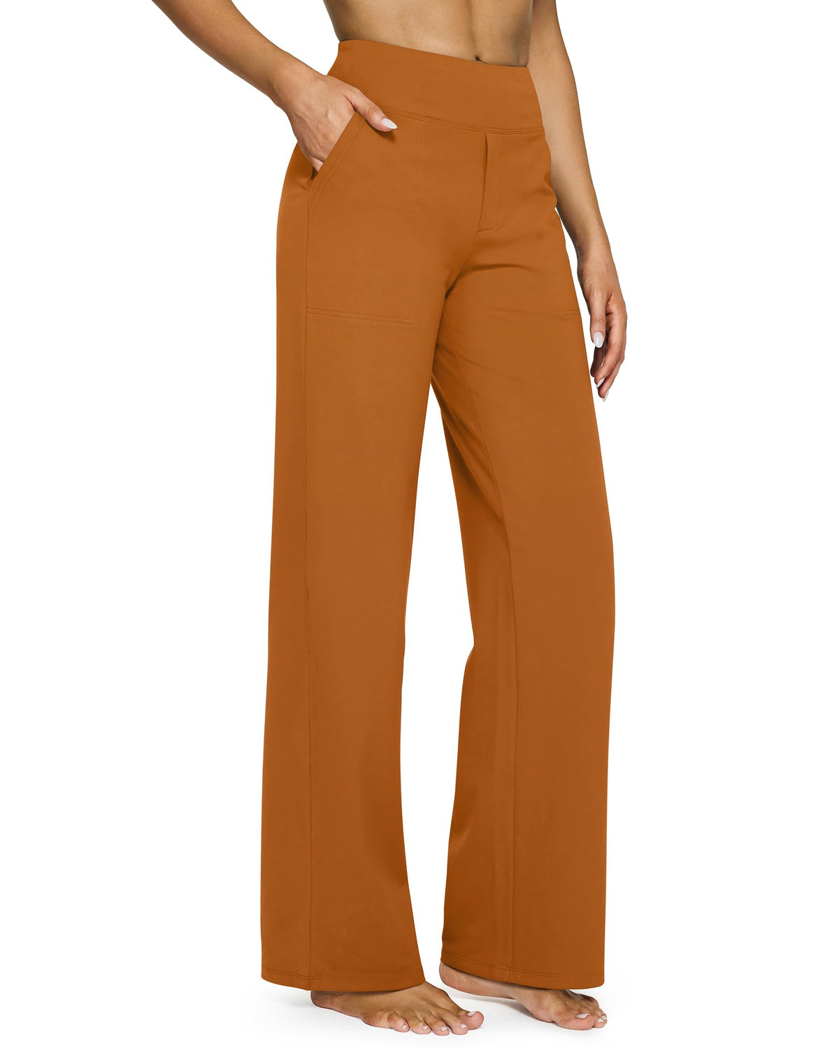 💖LAST-DAY-AKTION – 50 % RABATT 💖 Lässige Yoga-Hose mit weitem Bein für Damen mit hoher Taille und Stretch-16
