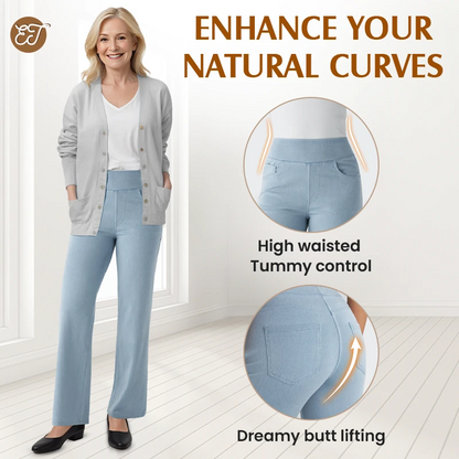 💖LAST-DAY-AKTION – 50 % RABATT 💖 Lässige Yoga-Hose mit weitem Bein für Damen mit hoher Taille und Stretch-18