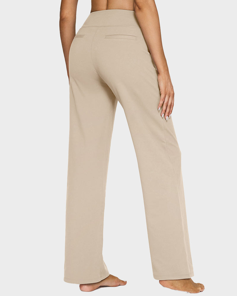 💖LAST-DAY-AKTION – 50 % RABATT 💖 Lässige Yoga-Hose mit weitem Bein für Damen mit hoher Taille und Stretch-22