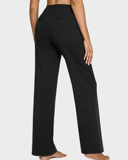 💖LAST-DAY-AKTION – 50 % RABATT 💖 Lässige Yoga-Hose mit weitem Bein für Damen mit hoher Taille und Stretch-31