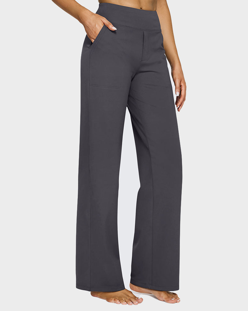 💖LAST-DAY-AKTION – 50 % RABATT 💖 Lässige Yoga-Hose mit weitem Bein für Damen mit hoher Taille und Stretch-33