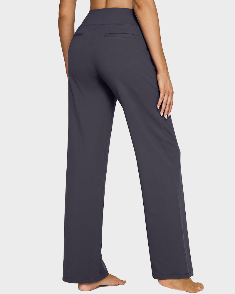 💖LAST-DAY-AKTION – 50 % RABATT 💖 Lässige Yoga-Hose mit weitem Bein für Damen mit hoher Taille und Stretch-35