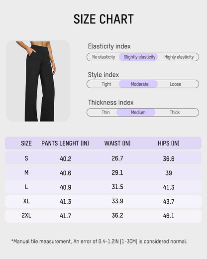 💖LAST-DAY-AKTION – 50 % RABATT 💖 Lässige Yoga-Hose mit weitem Bein für Damen mit hoher Taille und Stretch-36