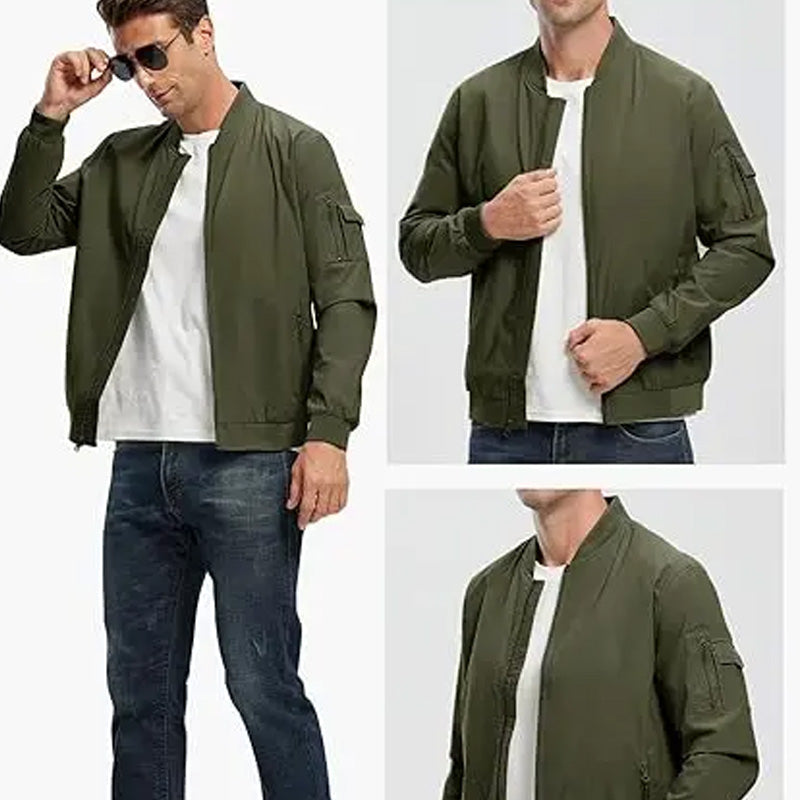 Leichte Bomberjacke für Herren – 💪 Wind- und spritzwassergeschützt-1
