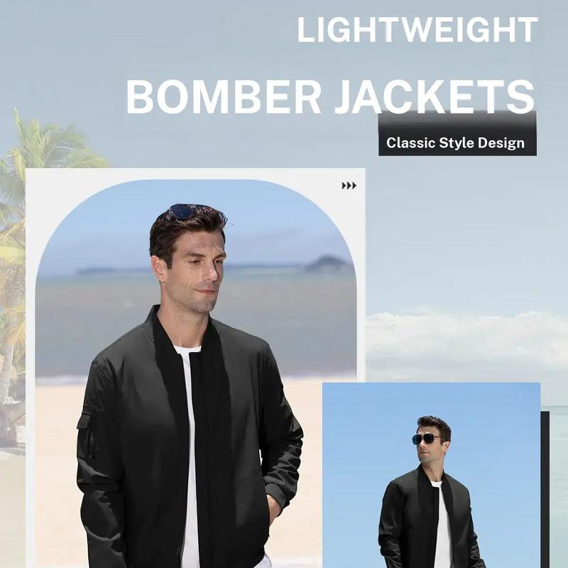 Leichte Bomberjacke für Herren – 💪 Wind- und spritzwassergeschützt-3
