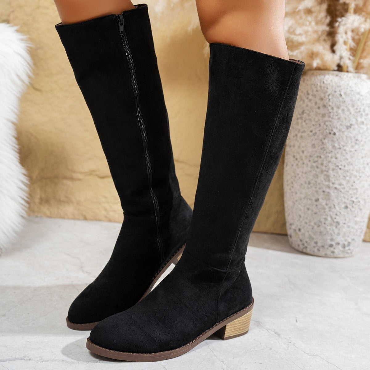 50 % Rabatt auf neue Herbst- und Winterartikel✅Modische kniehohe Stiefel für Damen-4
