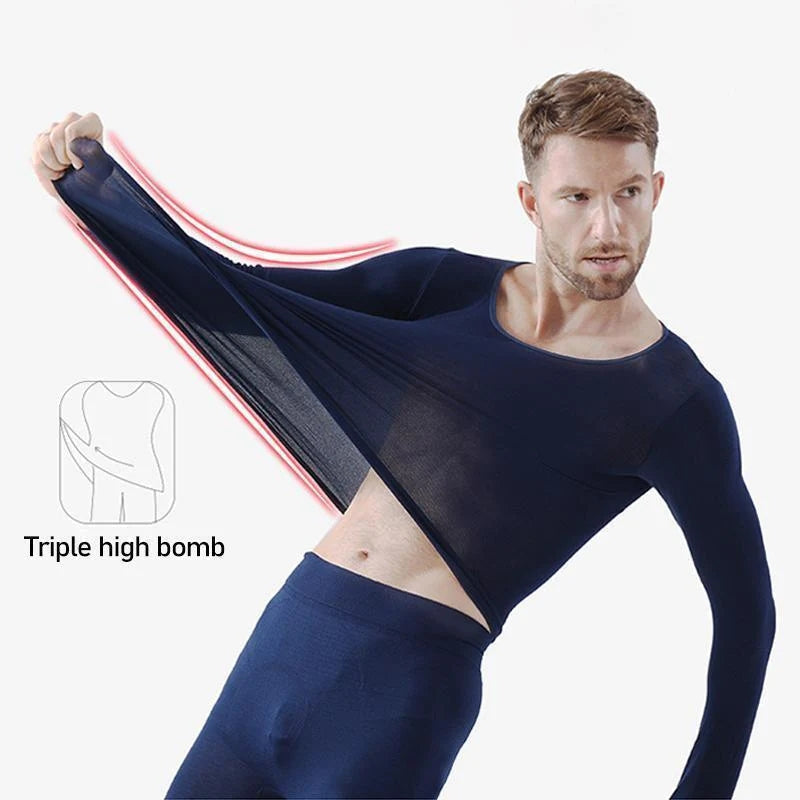 Ein Must-Have für Herbst und Winter🔥nahtlose elastische Thermounterwäsche-3