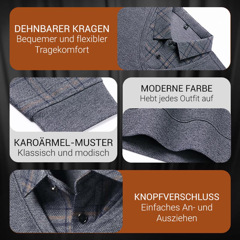 Langarm-Oberteil in Layering-Optik für Herren-3
