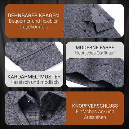 Langarm-Oberteil in Layering-Optik für Herren-3