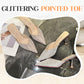 Glittering Pointed-Toe High Heel Sandals-5