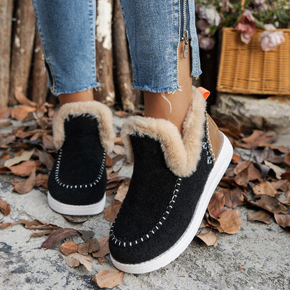 ❄️Damen Stiefeletten Winter: Anti-Rutsch, Kunstplüsch-Wärme, Komfortabel den ganzen Tag-1