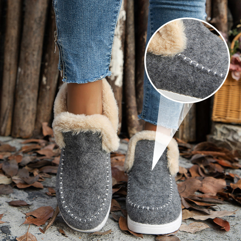 ❄️Damen Stiefeletten Winter: Anti-Rutsch, Kunstplüsch-Wärme, Komfortabel den ganzen Tag-4