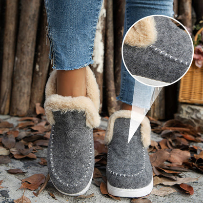 ❄️Damen Stiefeletten Winter: Anti-Rutsch, Kunstplüsch-Wärme, Komfortabel den ganzen Tag-4