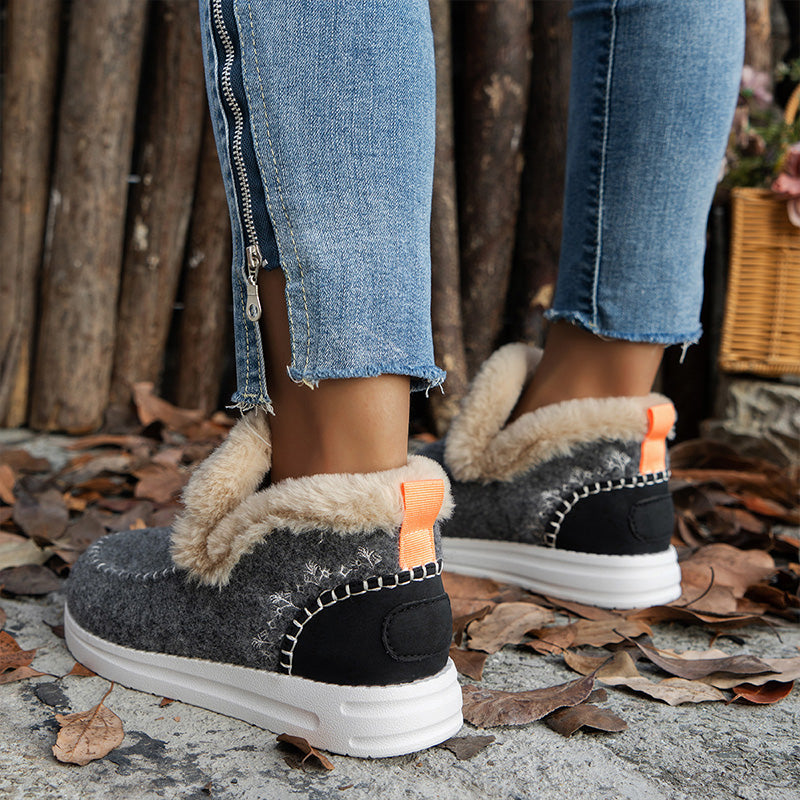 ❄️Damen Stiefeletten Winter: Anti-Rutsch, Kunstplüsch-Wärme, Komfortabel den ganzen Tag-6