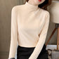 Women's Comfortable Solid Color Half High Neck Long Sleeve Top-5