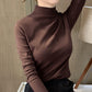 Women's Comfortable Solid Color Half High Neck Long Sleeve Top-7